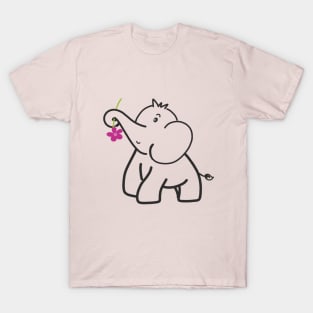 elephant with a flower T-Shirt